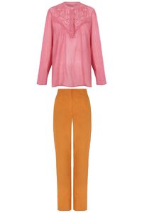 Trousers and blouse set