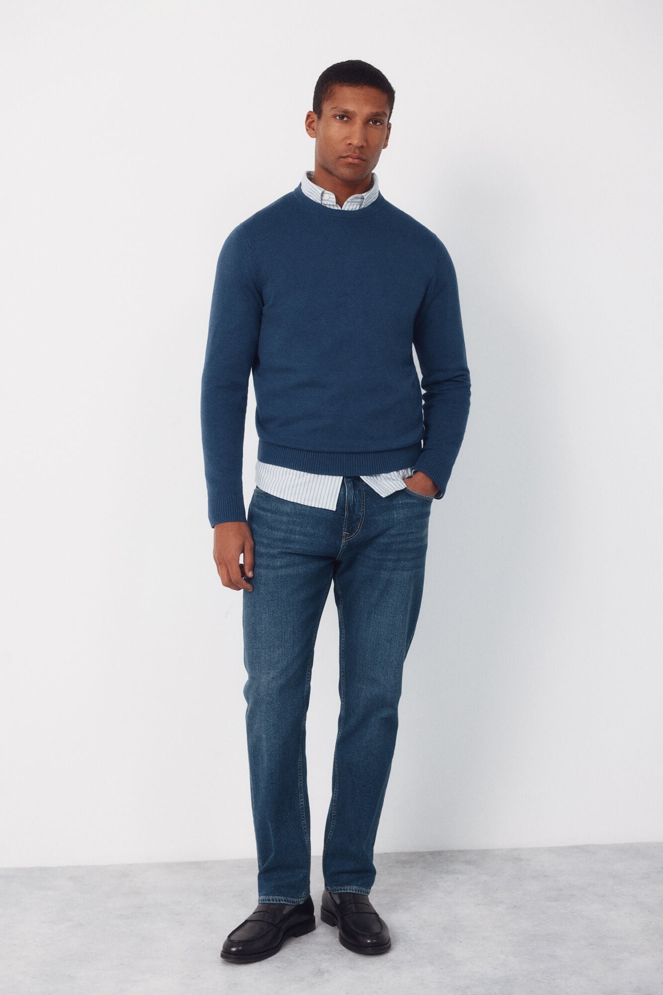Jersey-Knit, jeans and shirt set