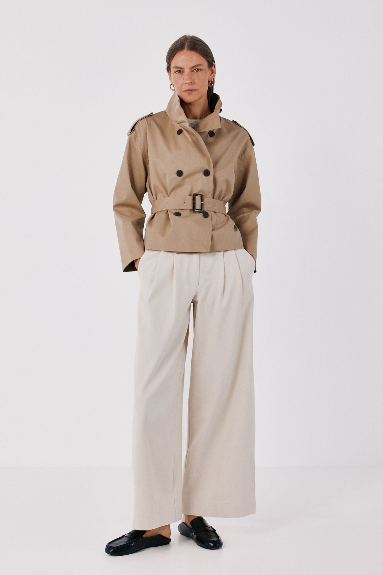 Trousers and trench set
