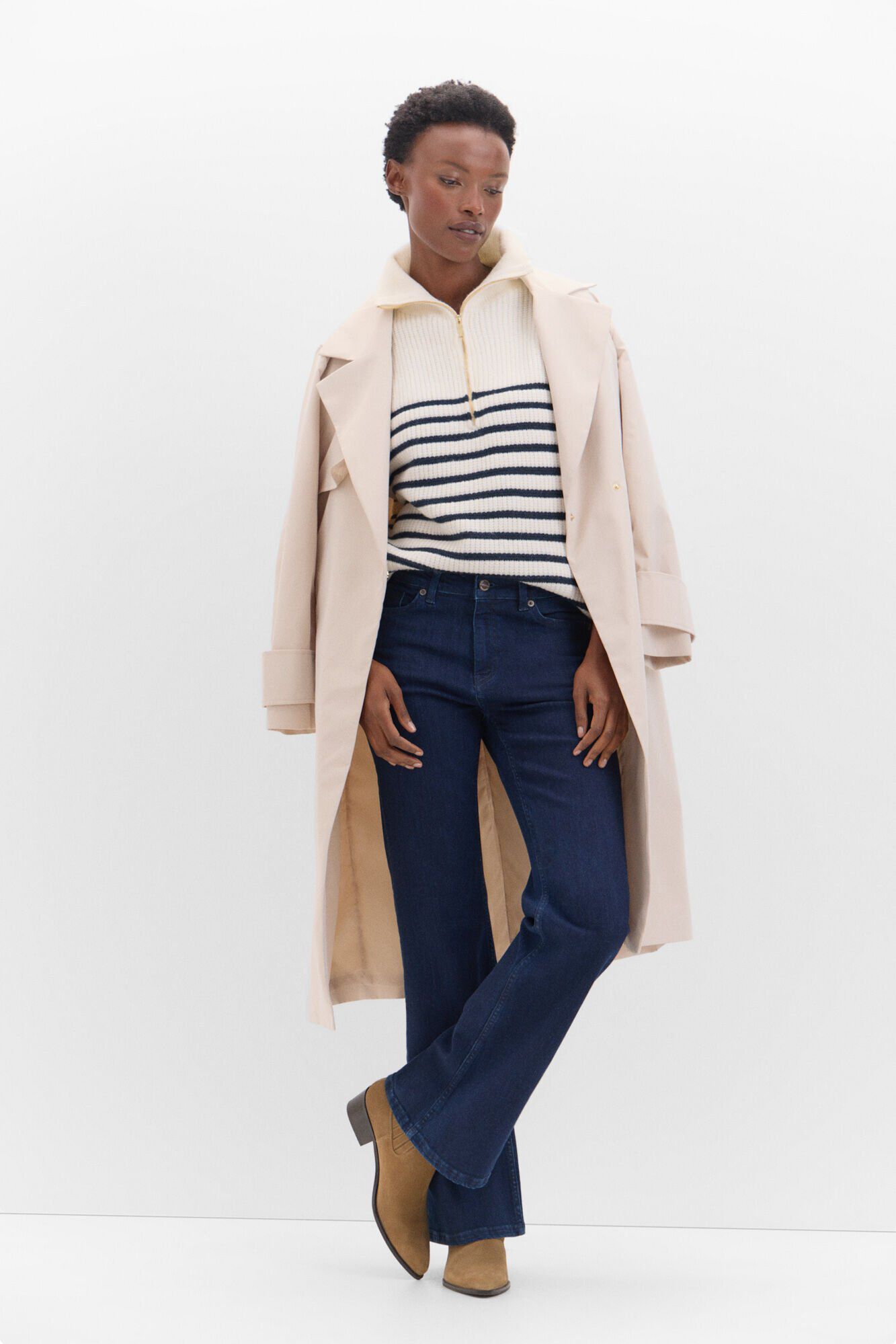 Jeans and coat set Cortefiel