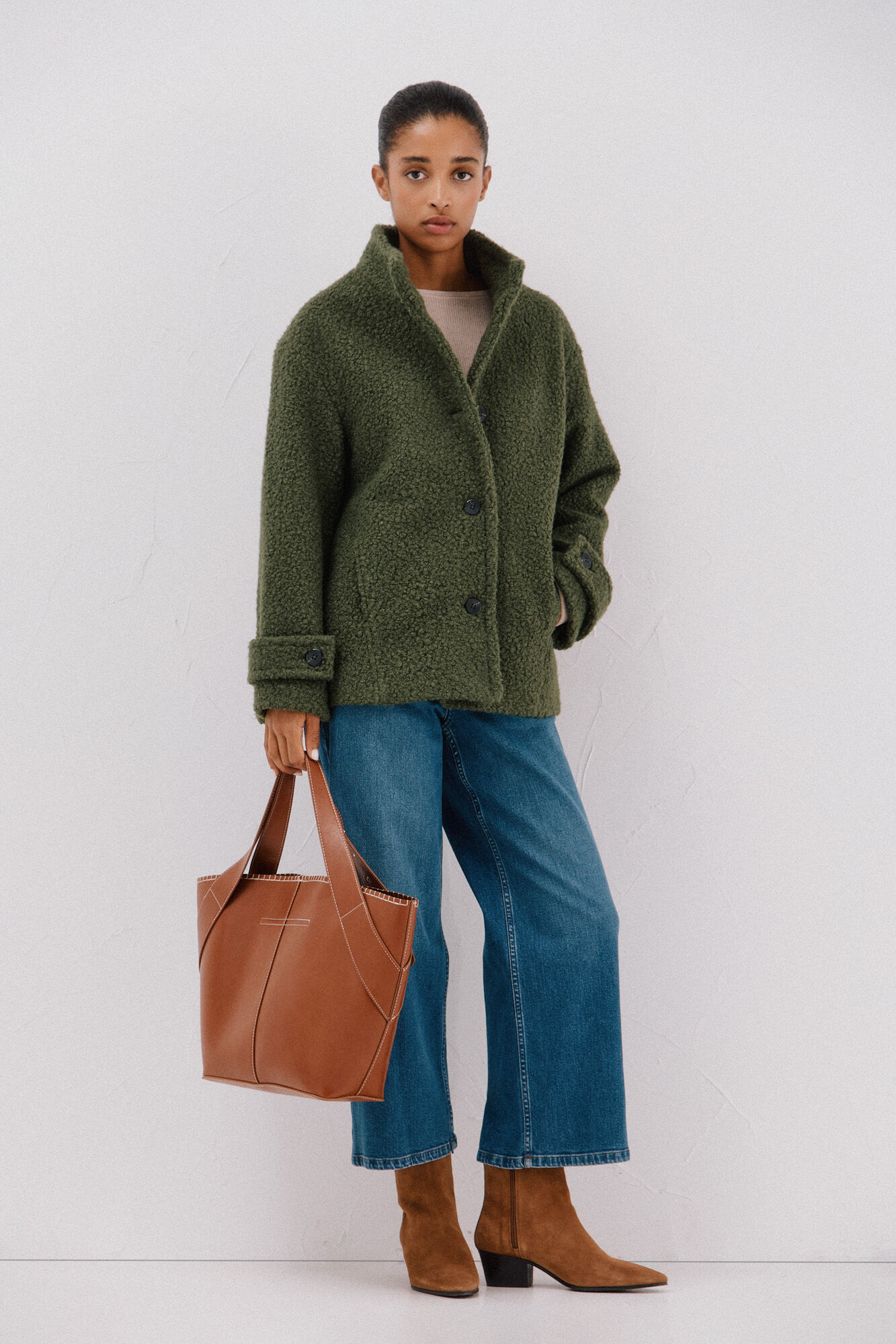 Stitching, stitching and coat set