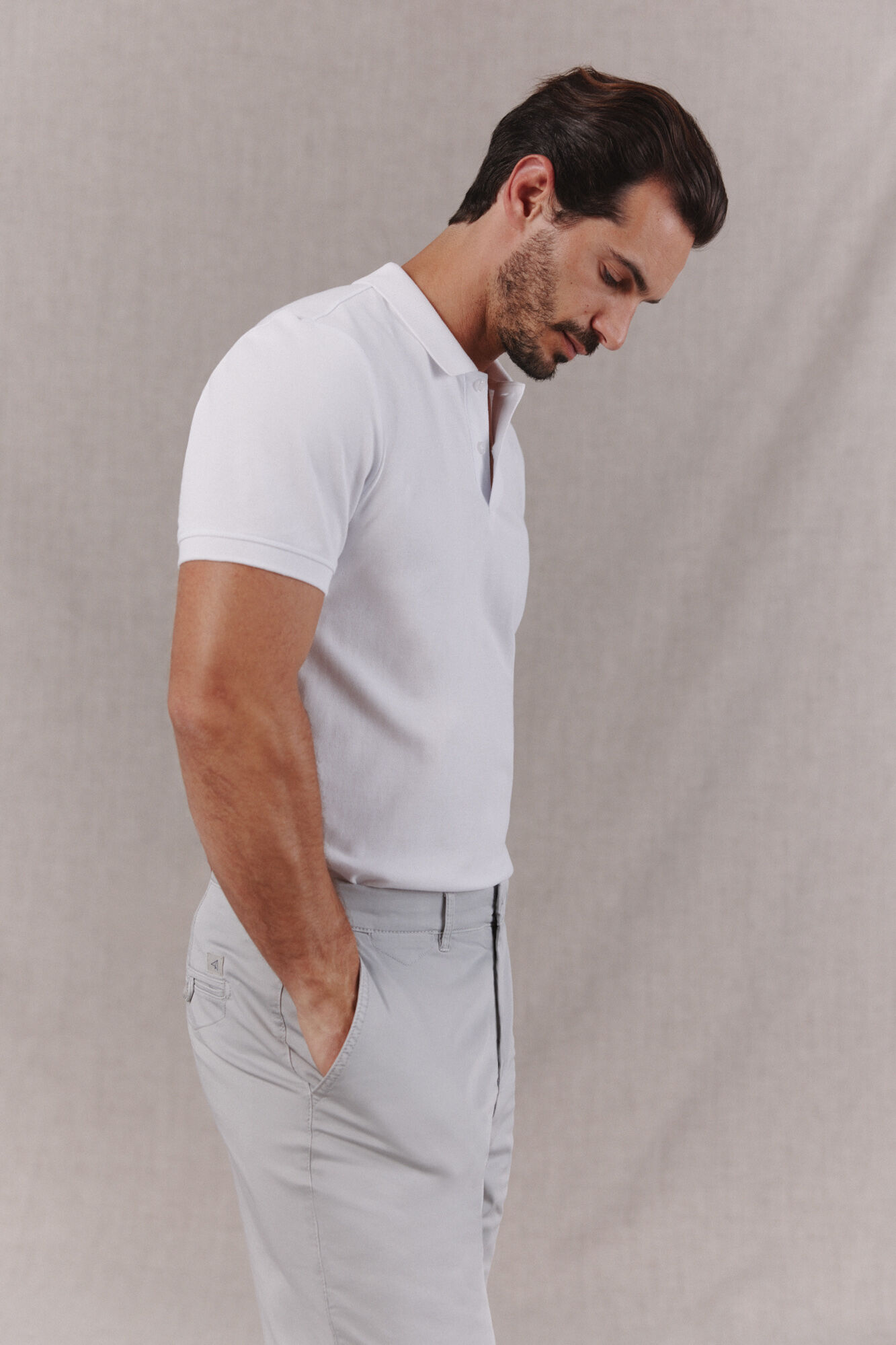 Conjunto de bermuda e polo