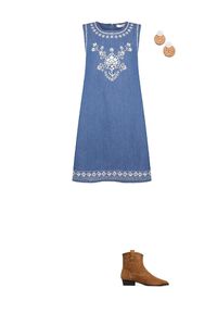 Boot, dress and earrings set
