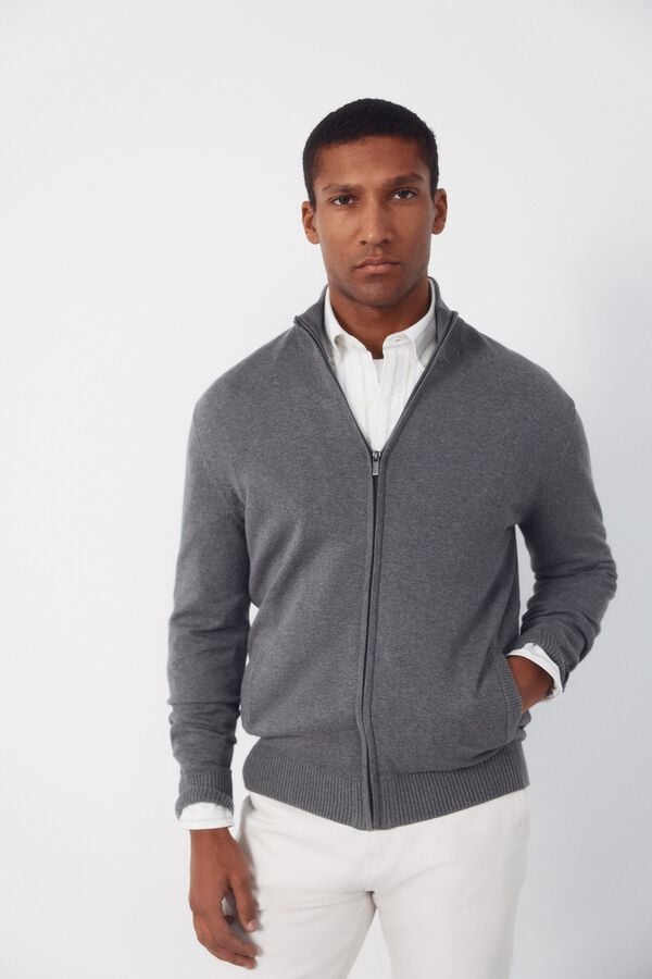 Trousers, cardigan and shirt set