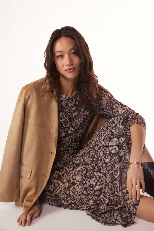 Conjunto de vestido, blazer e bota