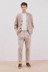 Pants and jersey-knit set