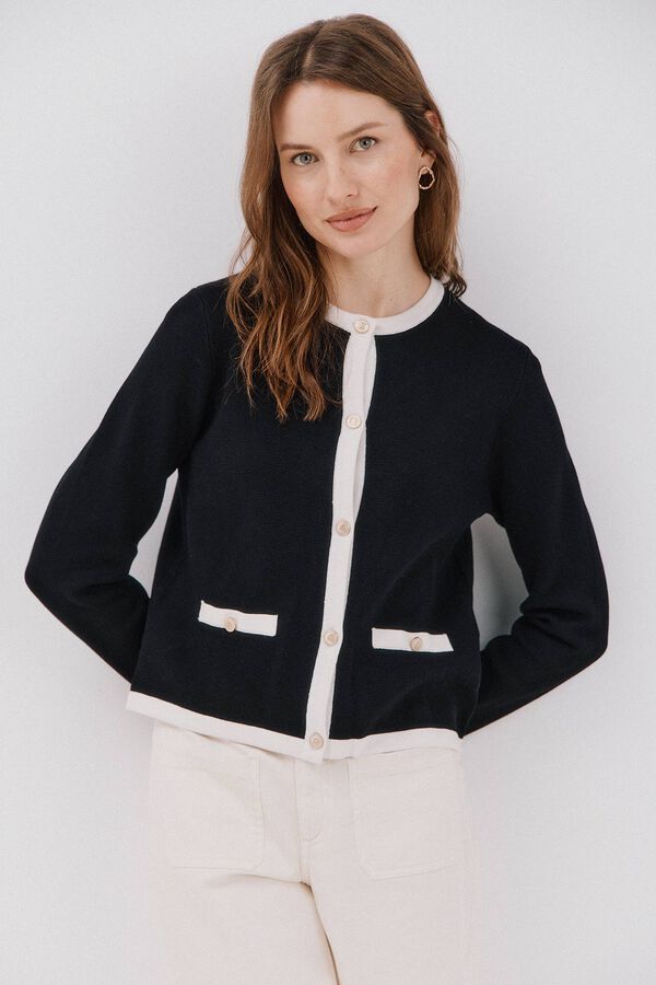 Cardigan and back set