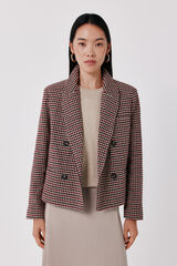 Conjunto de camisola, saia e blazer