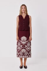 Skirt and gilet set