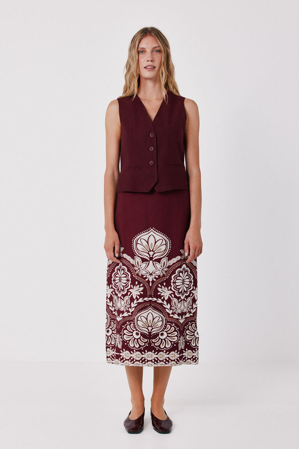 Skirt and gilet set