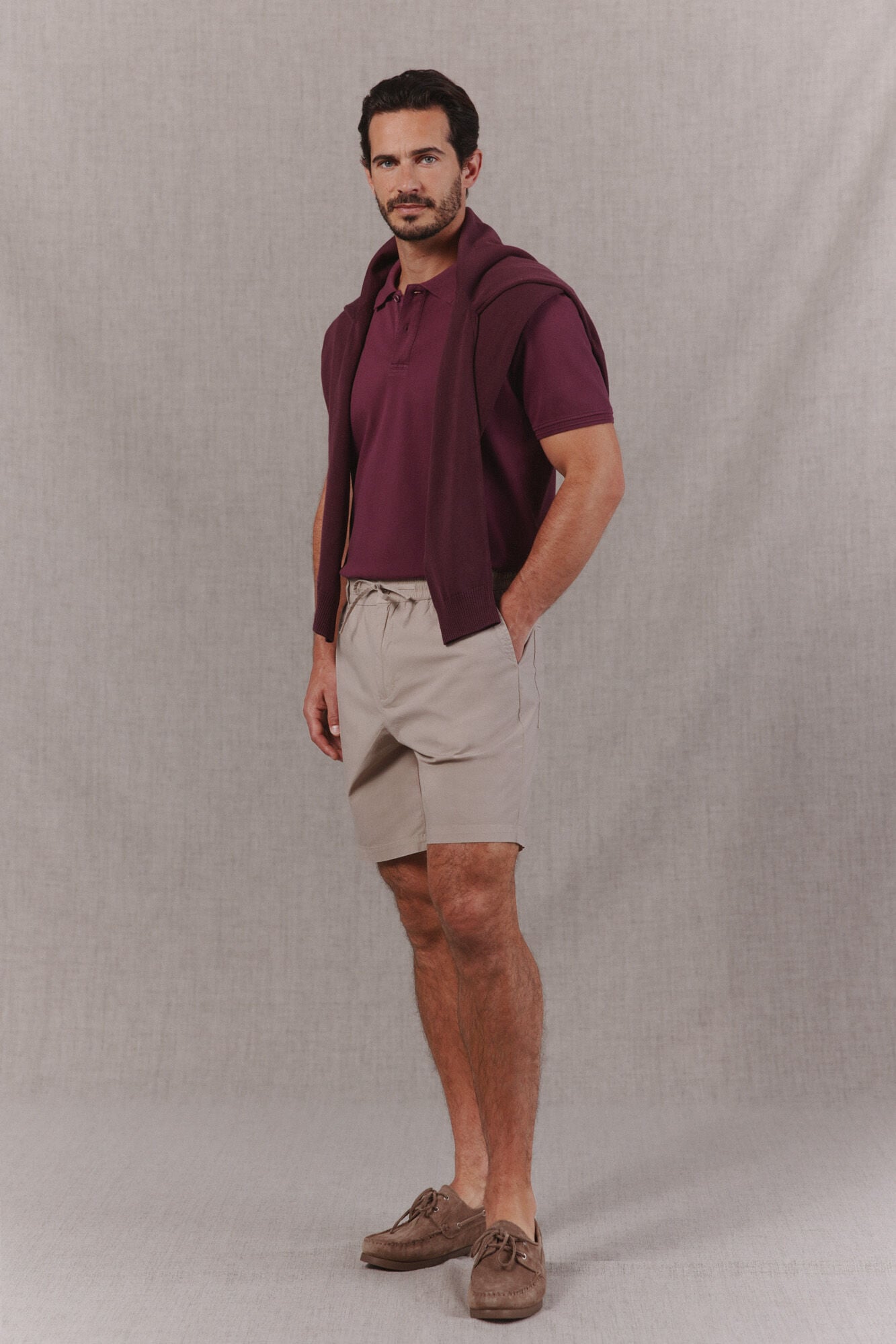 Conjunto de bermuda e polo