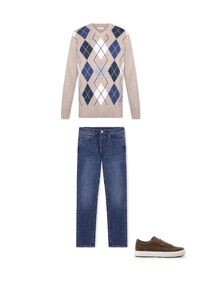 Jumper, sneakers and jeans set