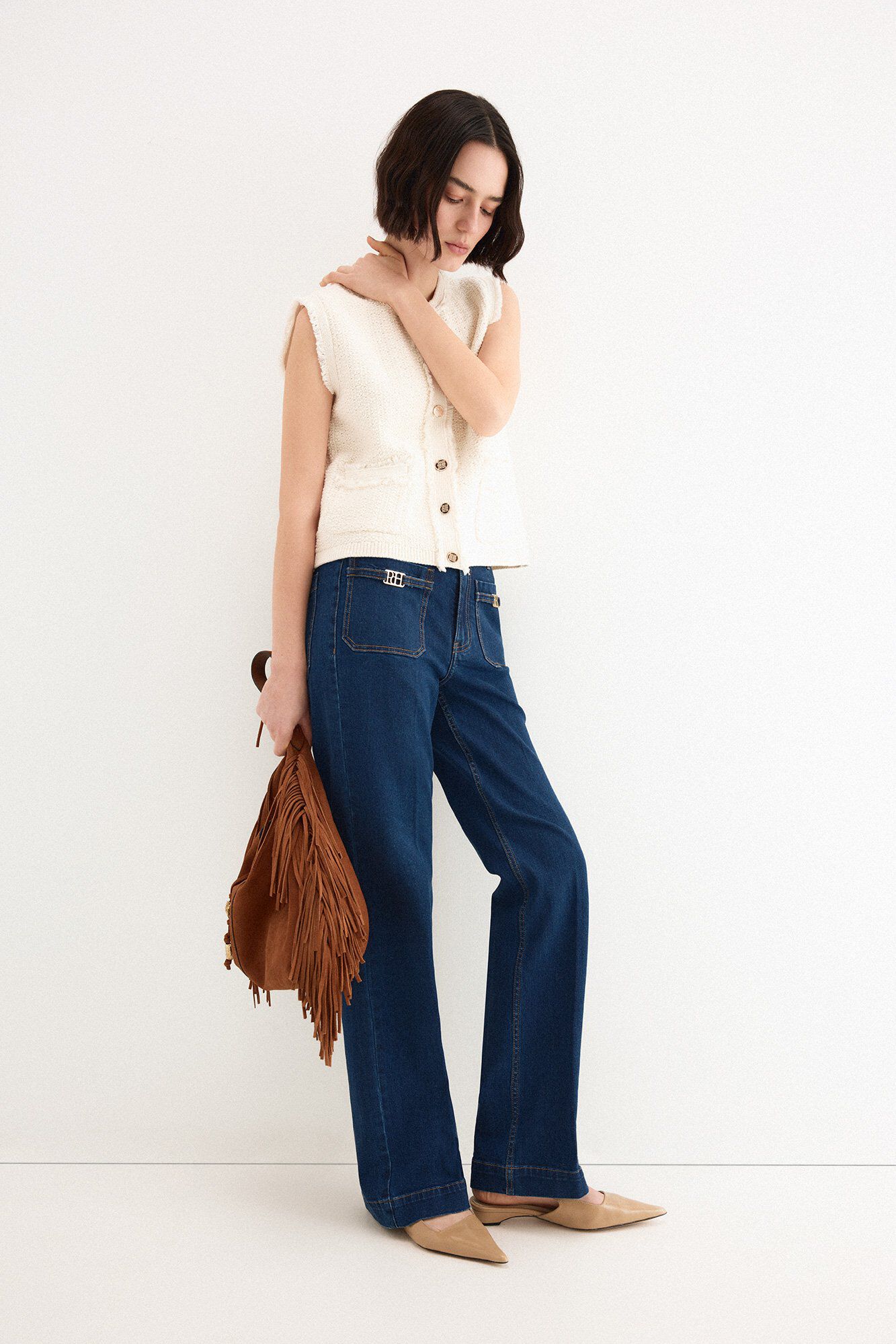 Jeans, flats and pdh set