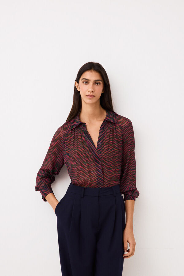 Pleats and blouse set