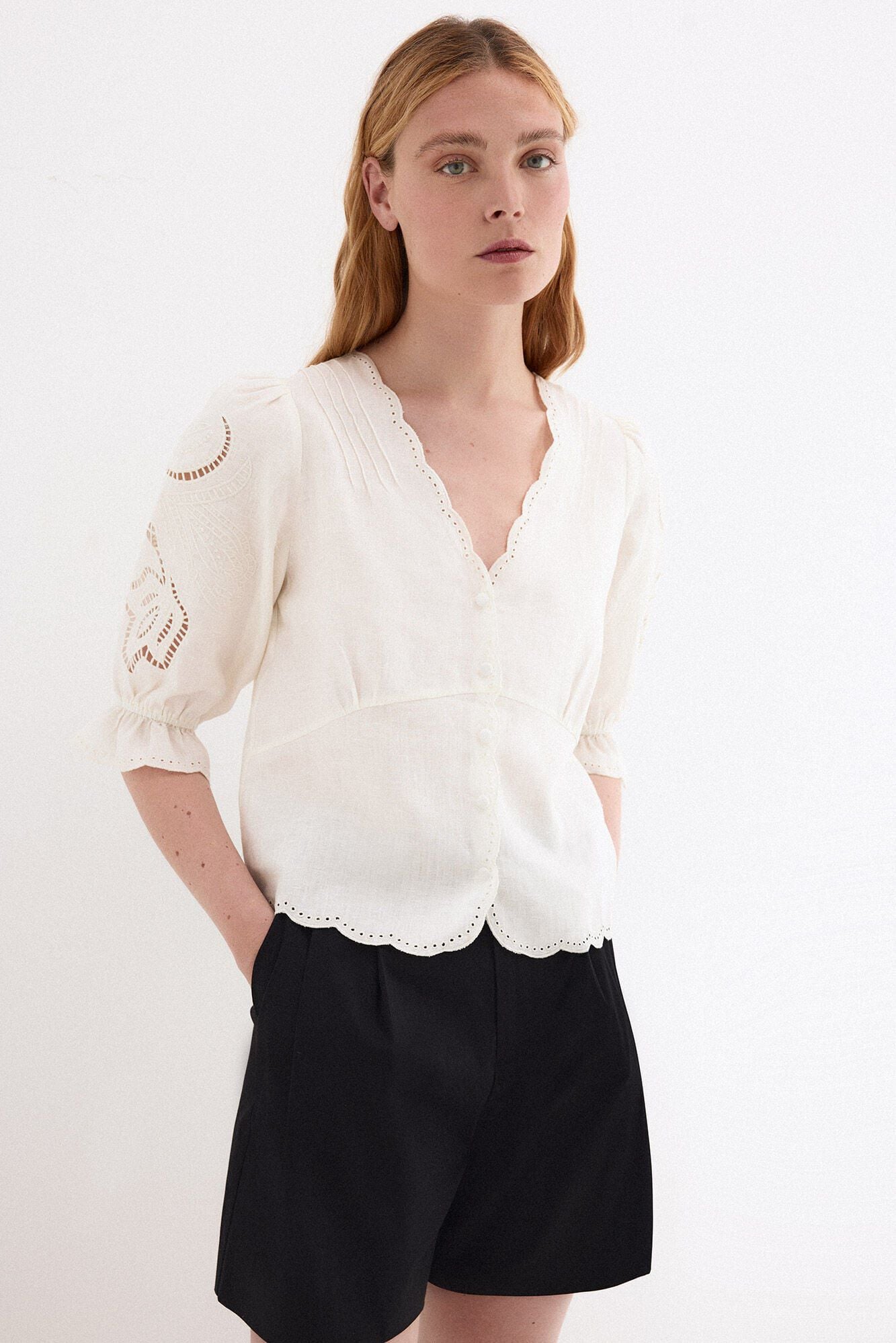 Blouse and shorts set