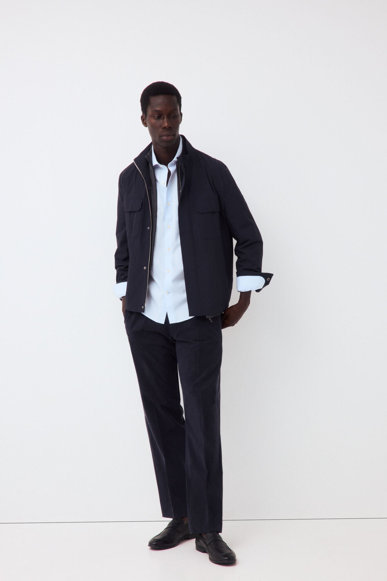 Chinos, overshirt and shirt set