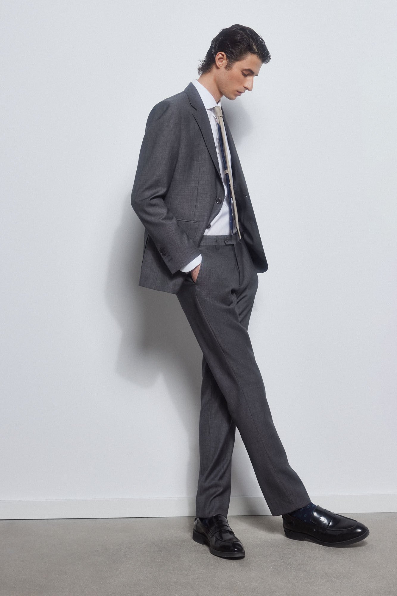 Dark Grey Skinny Suit Trousers | New Look