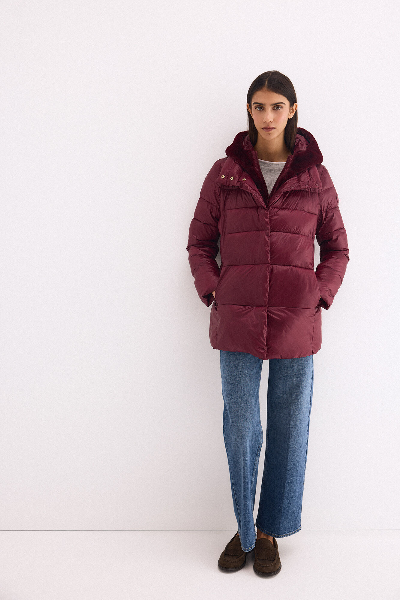 Parka and jeans set