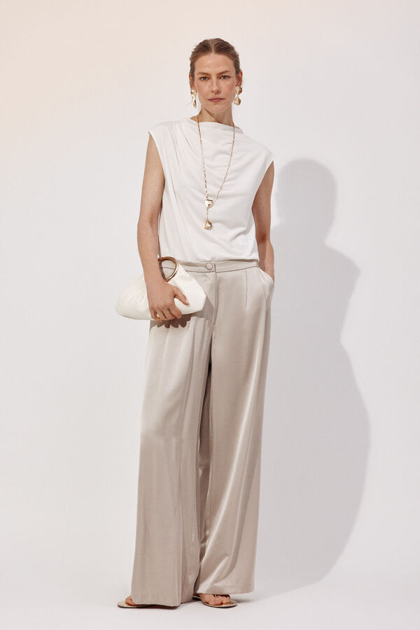 Top, pleats and ring set