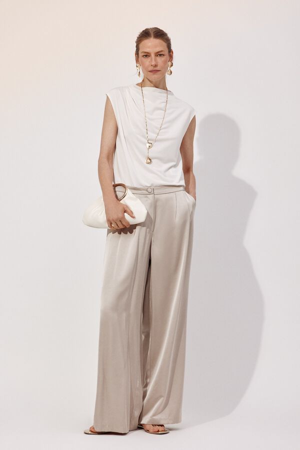 Top, pleats and ring set