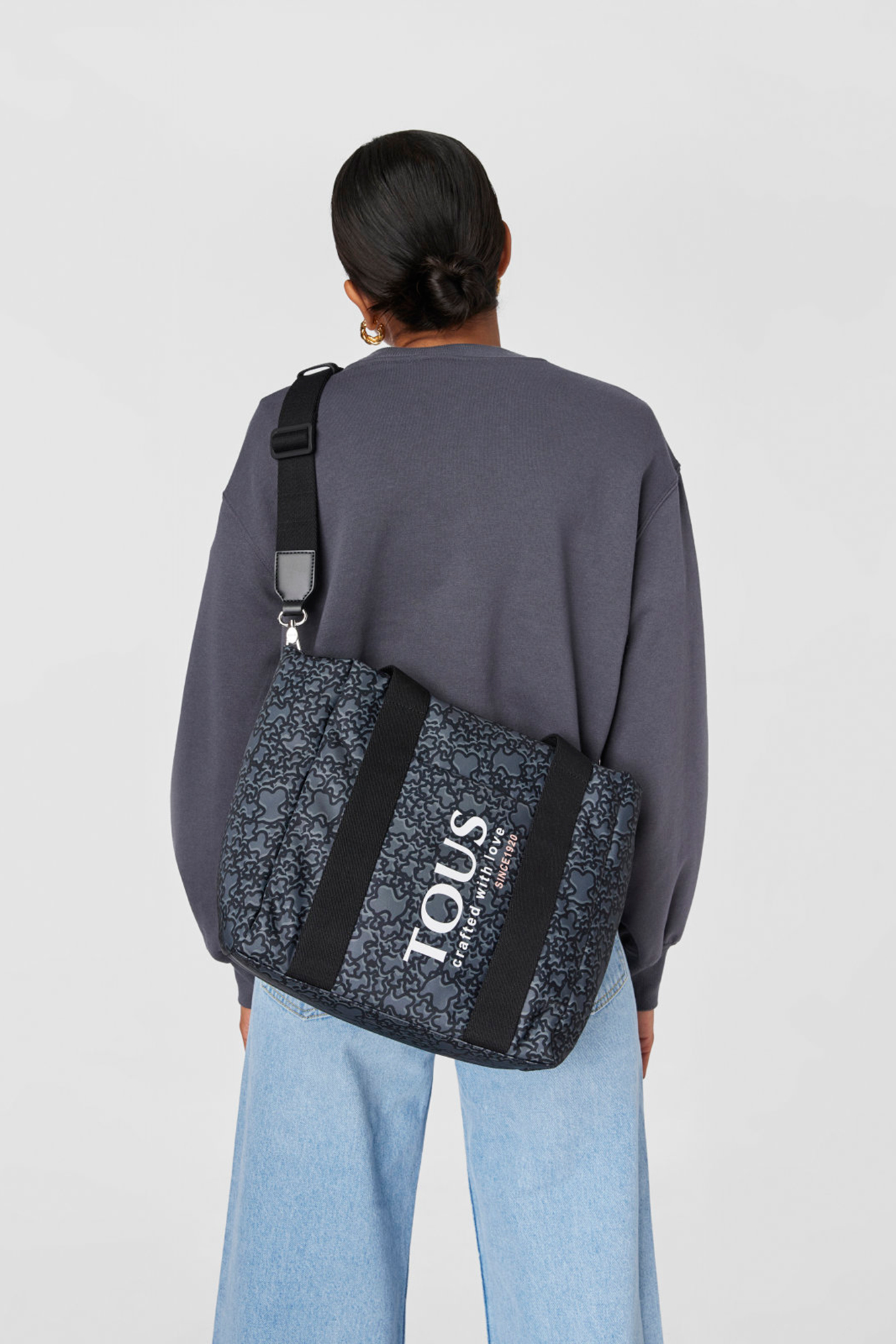 Capazo pequeño negro Kaos Mini Evolution Nylon | Bolsos de Mujer 