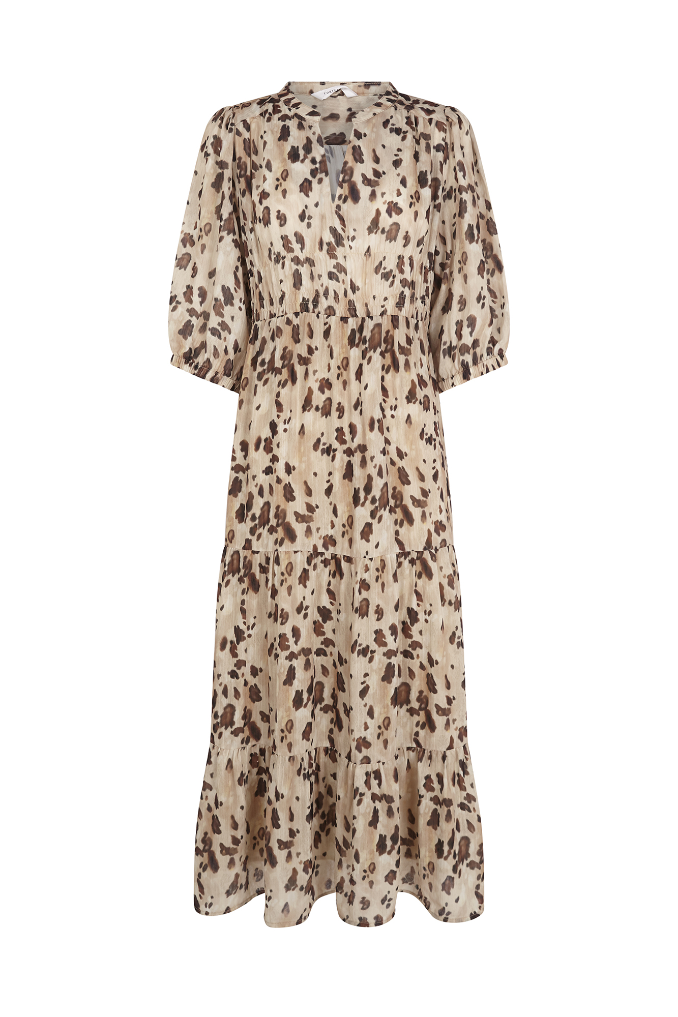 Vestido largo estampado ajustado Vestidos de mujer Cortefiel