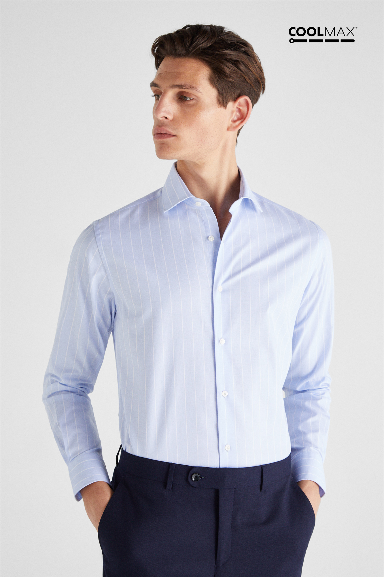 Download Camisa de vestir rayas COOLMAX® tailored | Camisas | Cortefiel