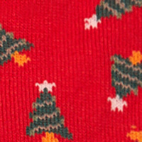 Cortefiel Christmas motif socks Red
