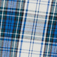 Cortefiel Short-sleeved checked shirt Blue