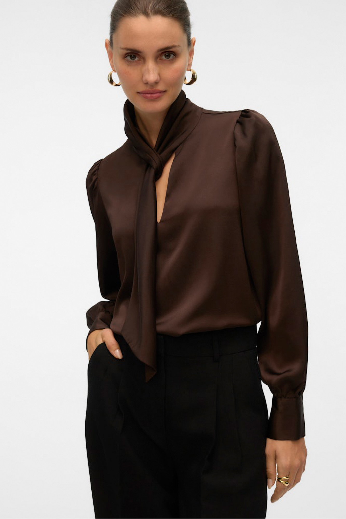 Camisa Satinada Camisas Y Blusas Cortefiel Blusa Satinada Fluida