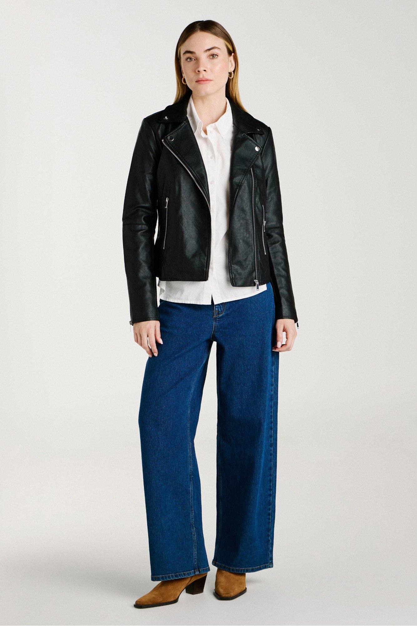 Cazadora Biker Mujer Bershka Chaqueta Cuero Mujer Rebajas Cazadora