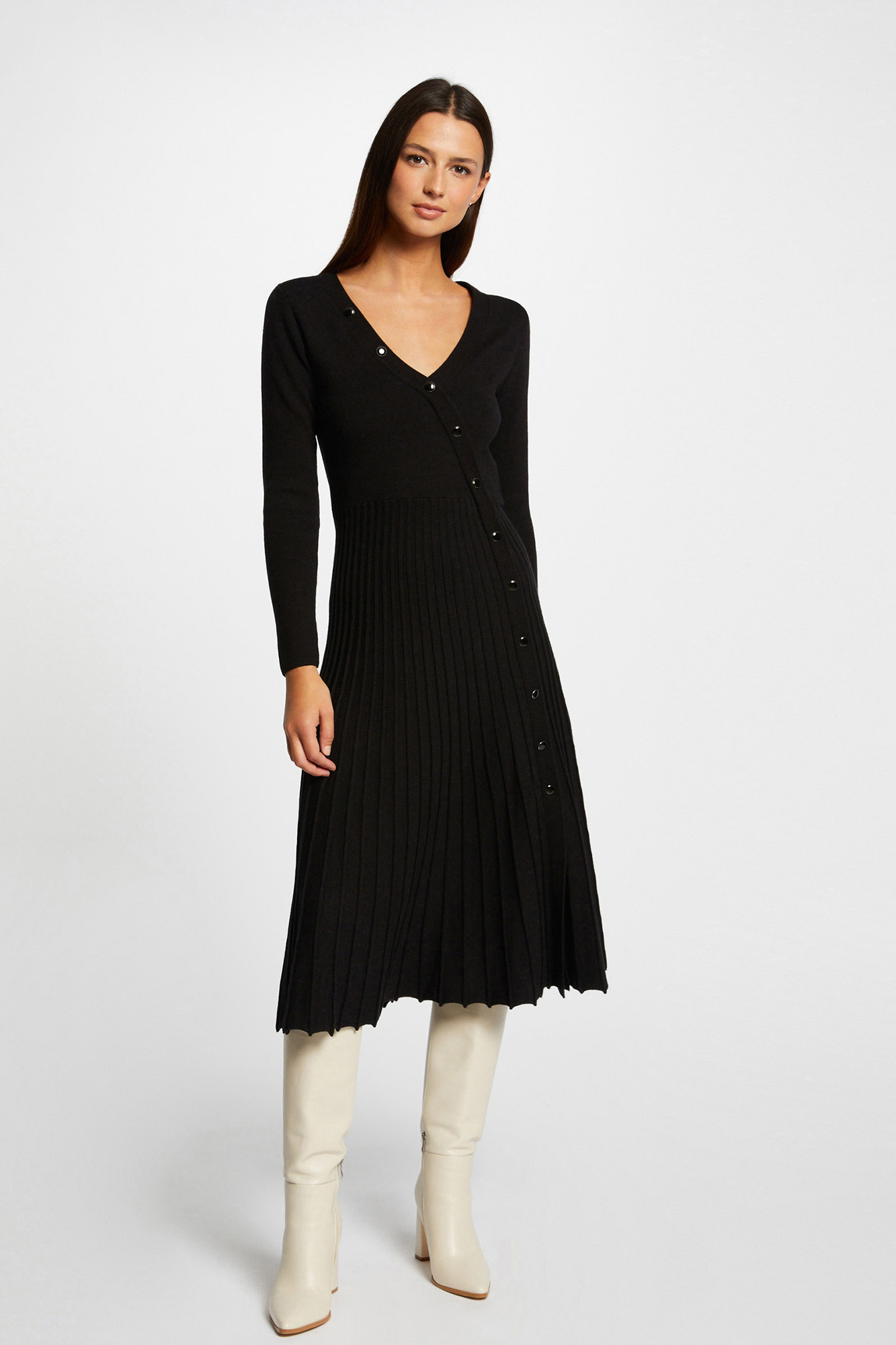 Pleated jersey-knit skater dress | Women's dresses and jumpsuits ...