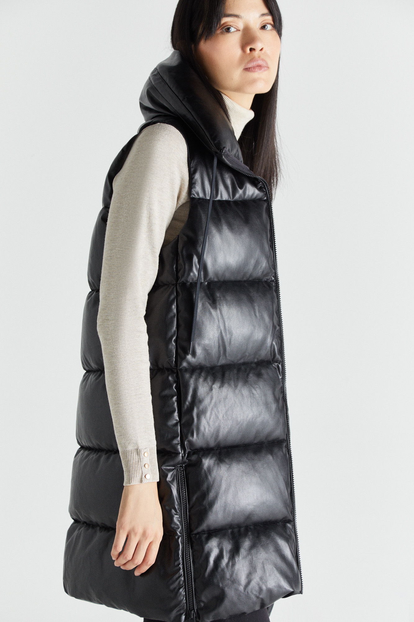 Chaleco Efecto Chaleco Largo Mujer Cortefiel Chaleco Largo Efecto - Main Image