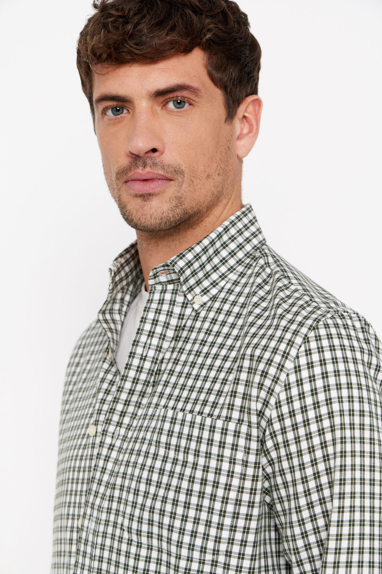 Camisa twill xadrez inglês, Outlet Camisas de Homem