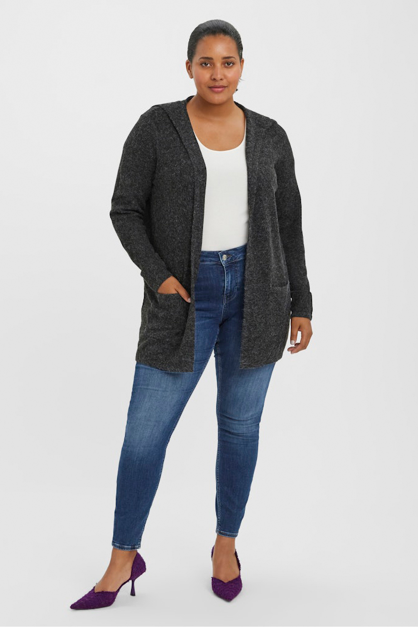 Cárdigan con capucha talla grande Jerséis y cárdigans de mujer