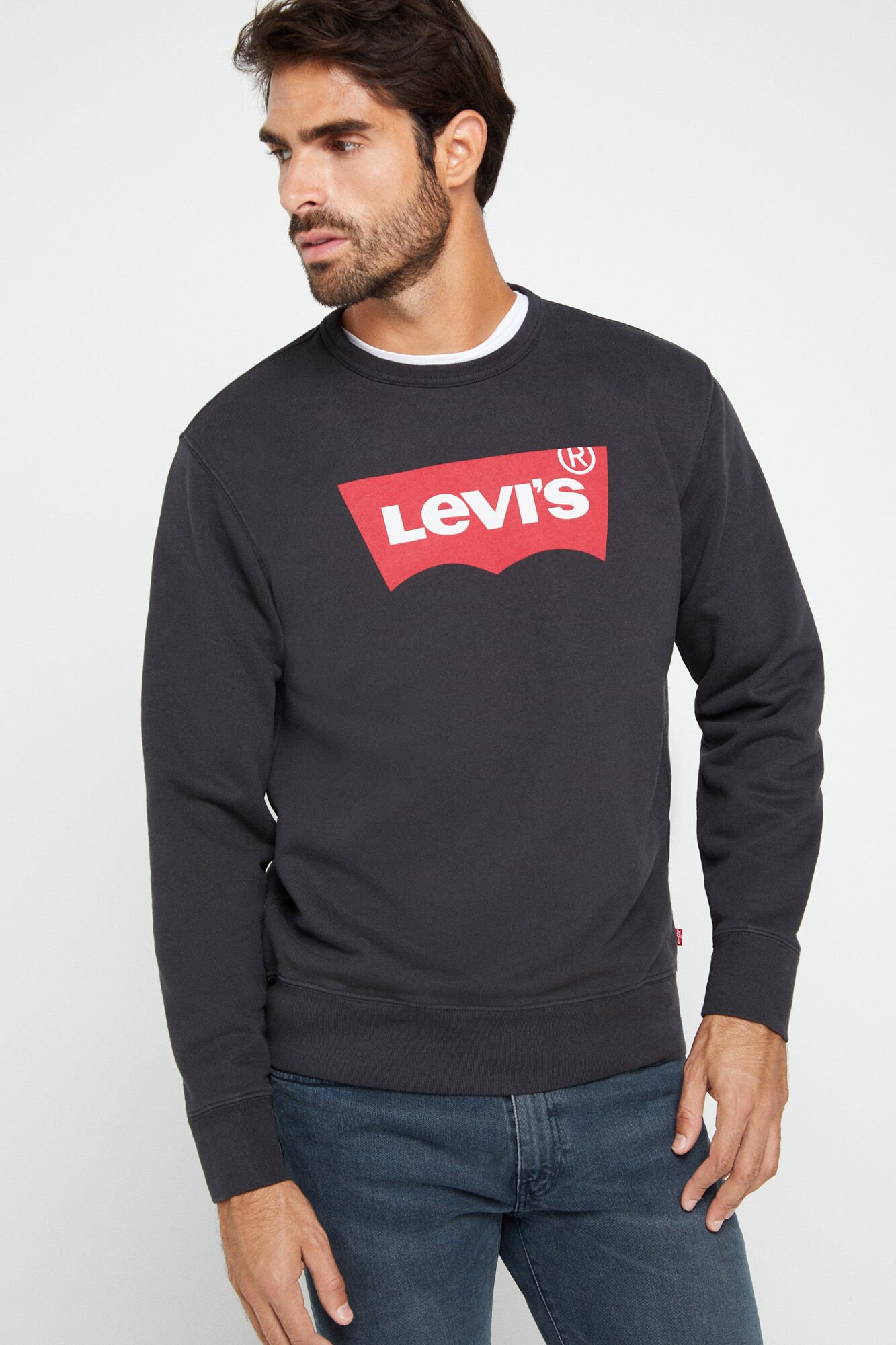 Sudadera Levi's® cuello redondo logotipo Sudaderas hombre Cortefiel