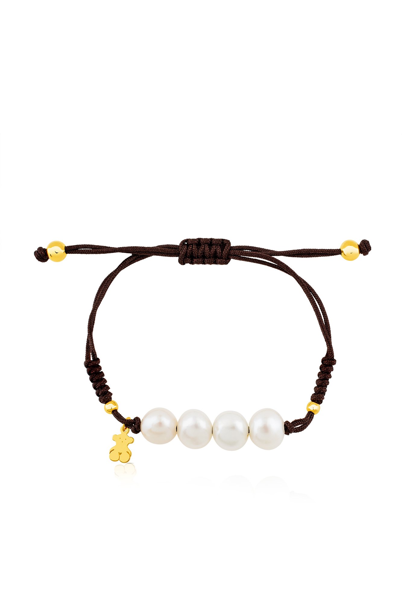 Pulsera con baño de oro 18 kt sobre plata y perlas cultivadas TOUS