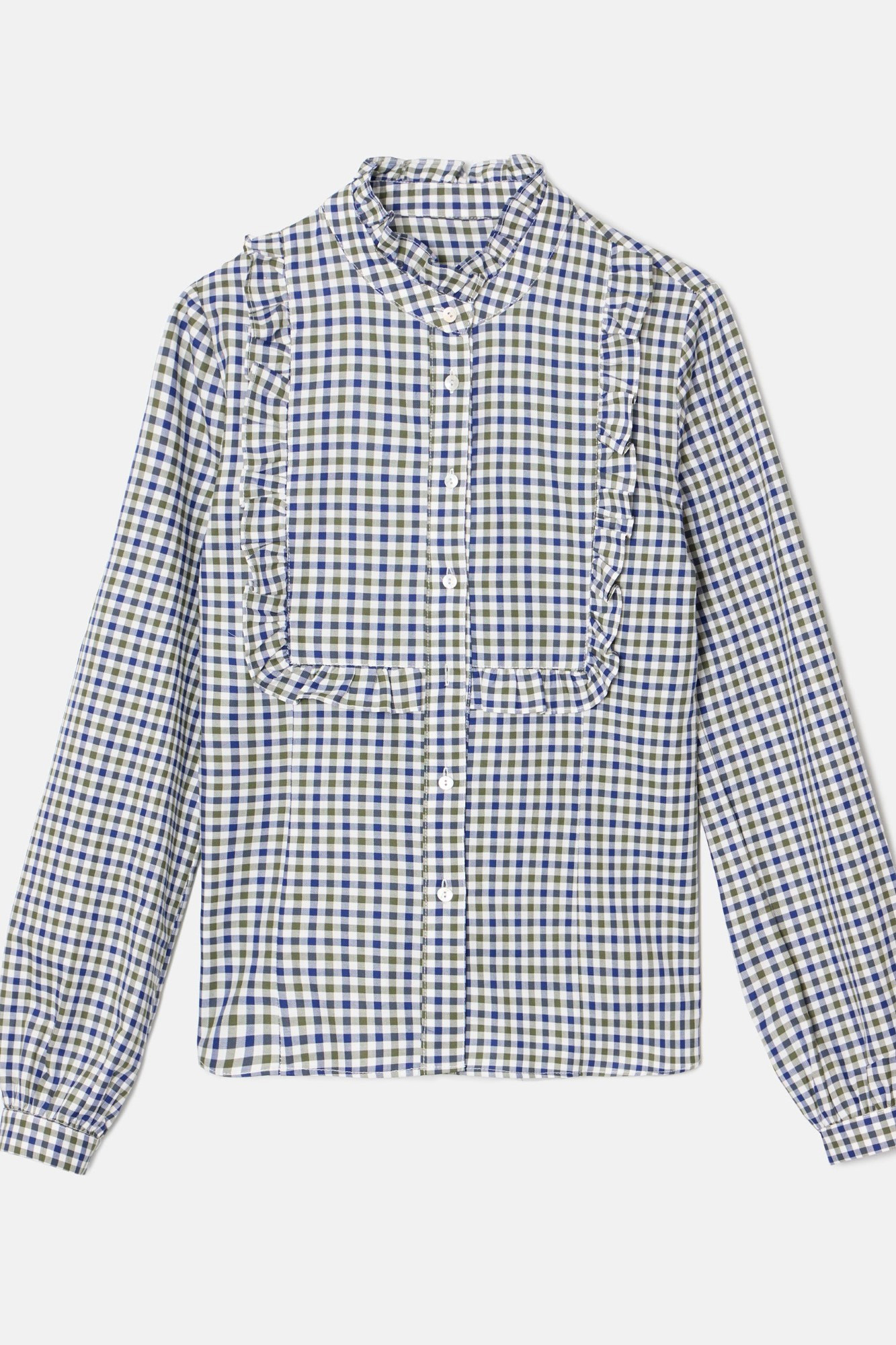 Silbón Camisas De Chorreras Mujer Blusa Chorreras Cuadros Blusas