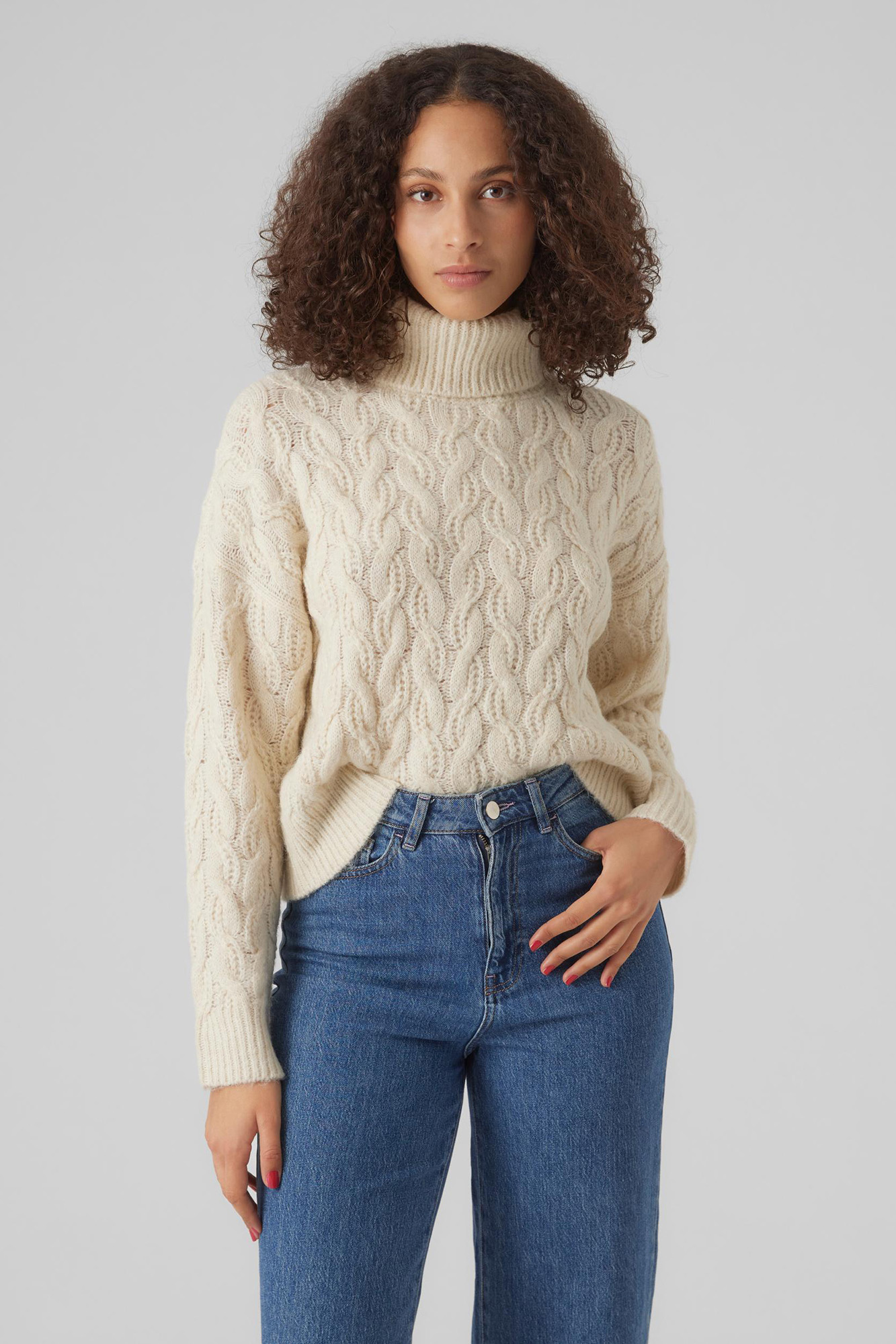 Jerséis Y Cárdigans  Jersey estructura cable knit Beige