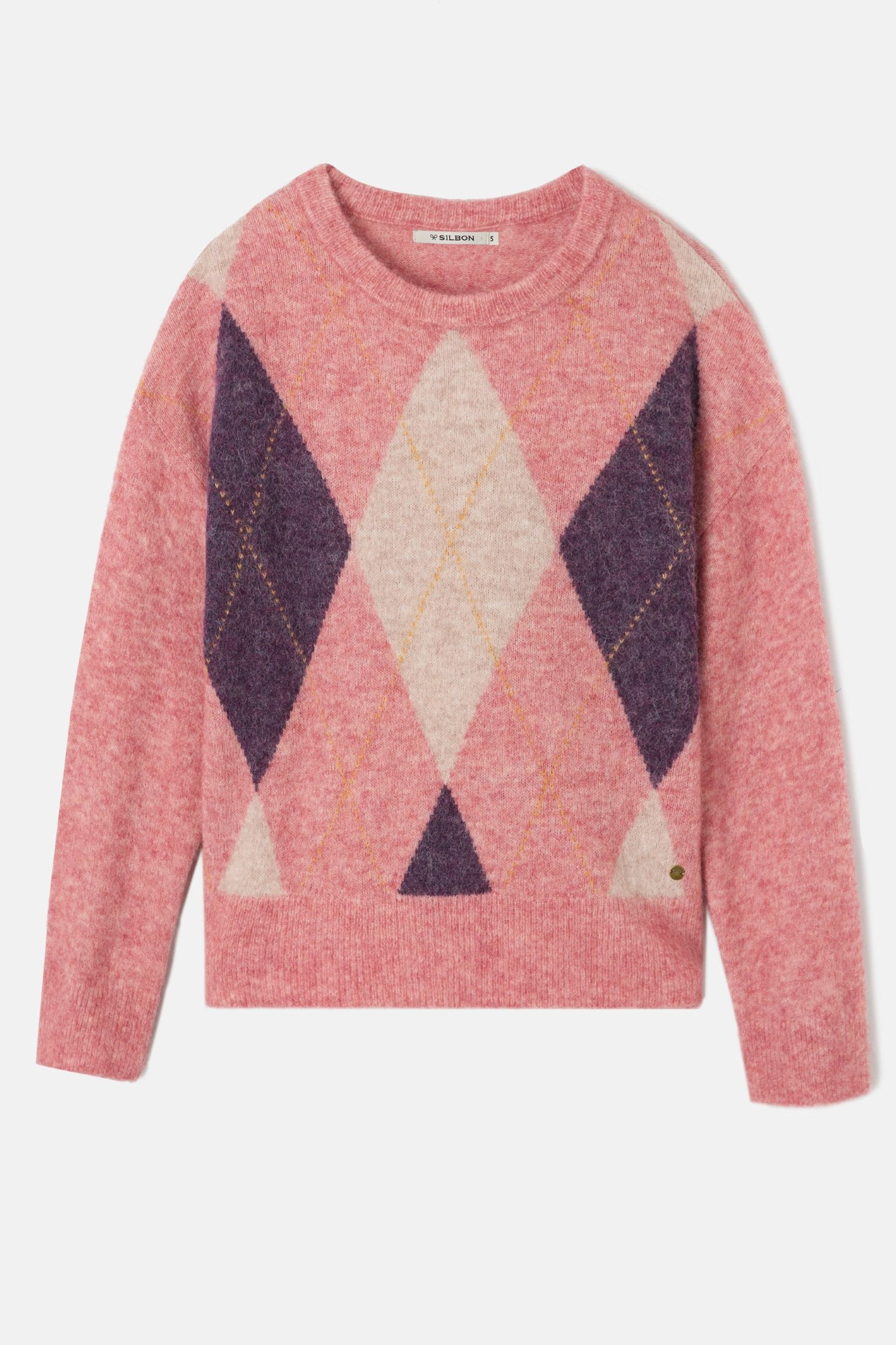 Jersey punto rombos Jerséis y cárdigans de mujer Cortefiel