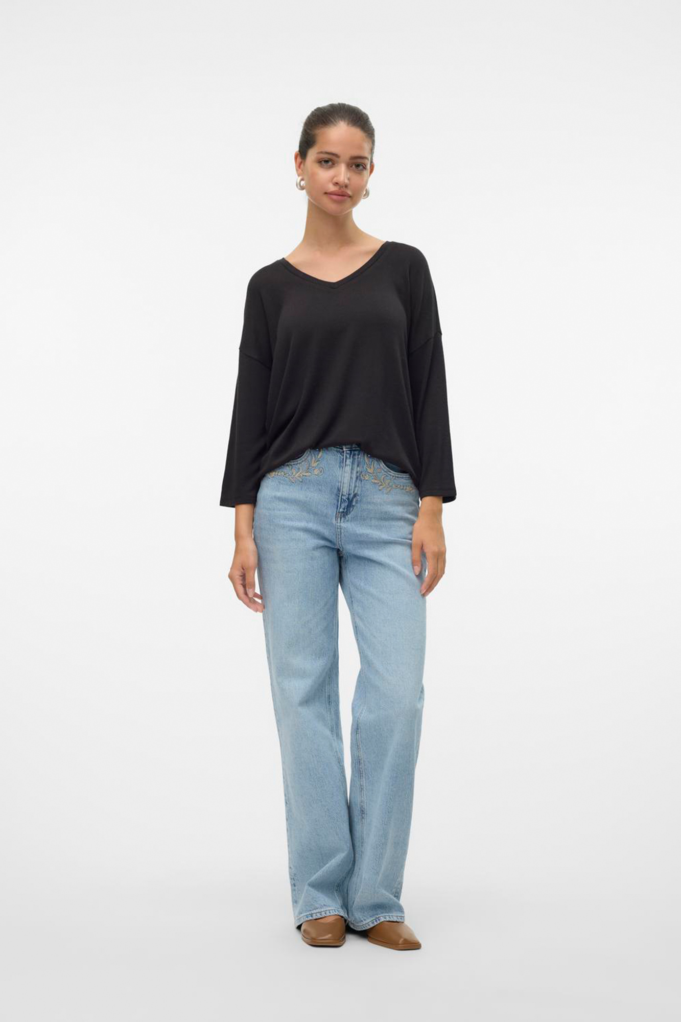 Jersey de punto fino manga francesa Jerseis y cardigans de mujer Cortefiel
