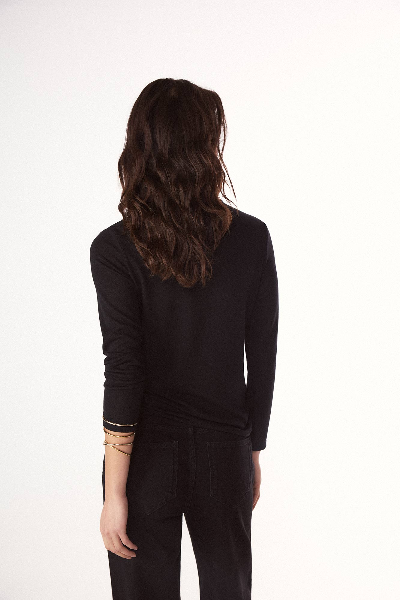 4F Longsleeve F085 Color Deep Black, Größe S Für Damen