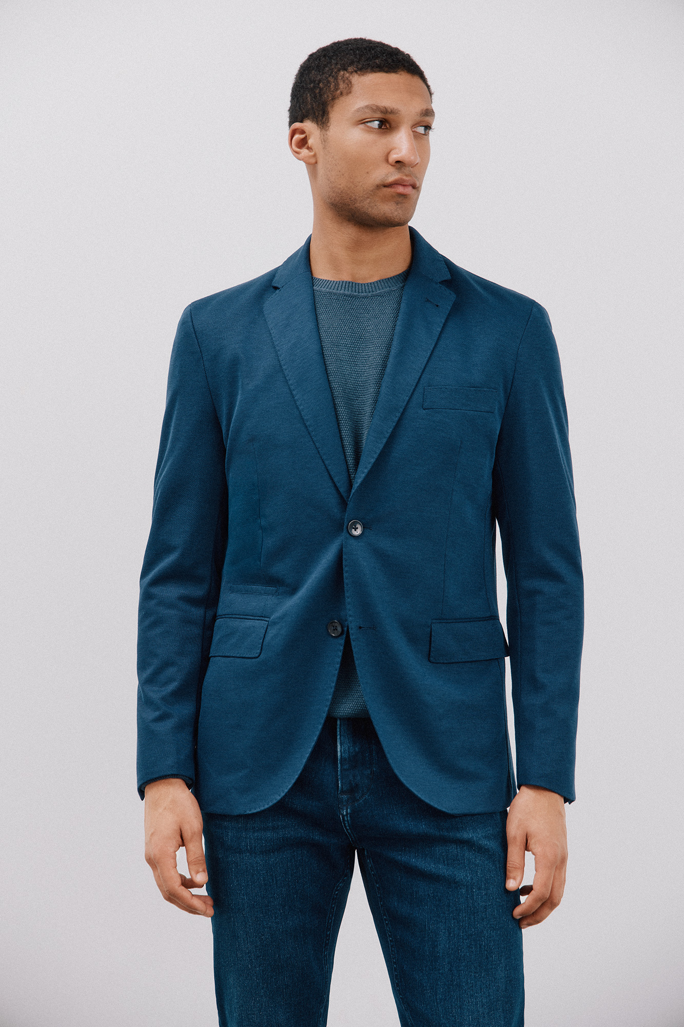 Piqué Chaquetas Caballero Cortefiel Cuello Chal Chaquetas De Punto