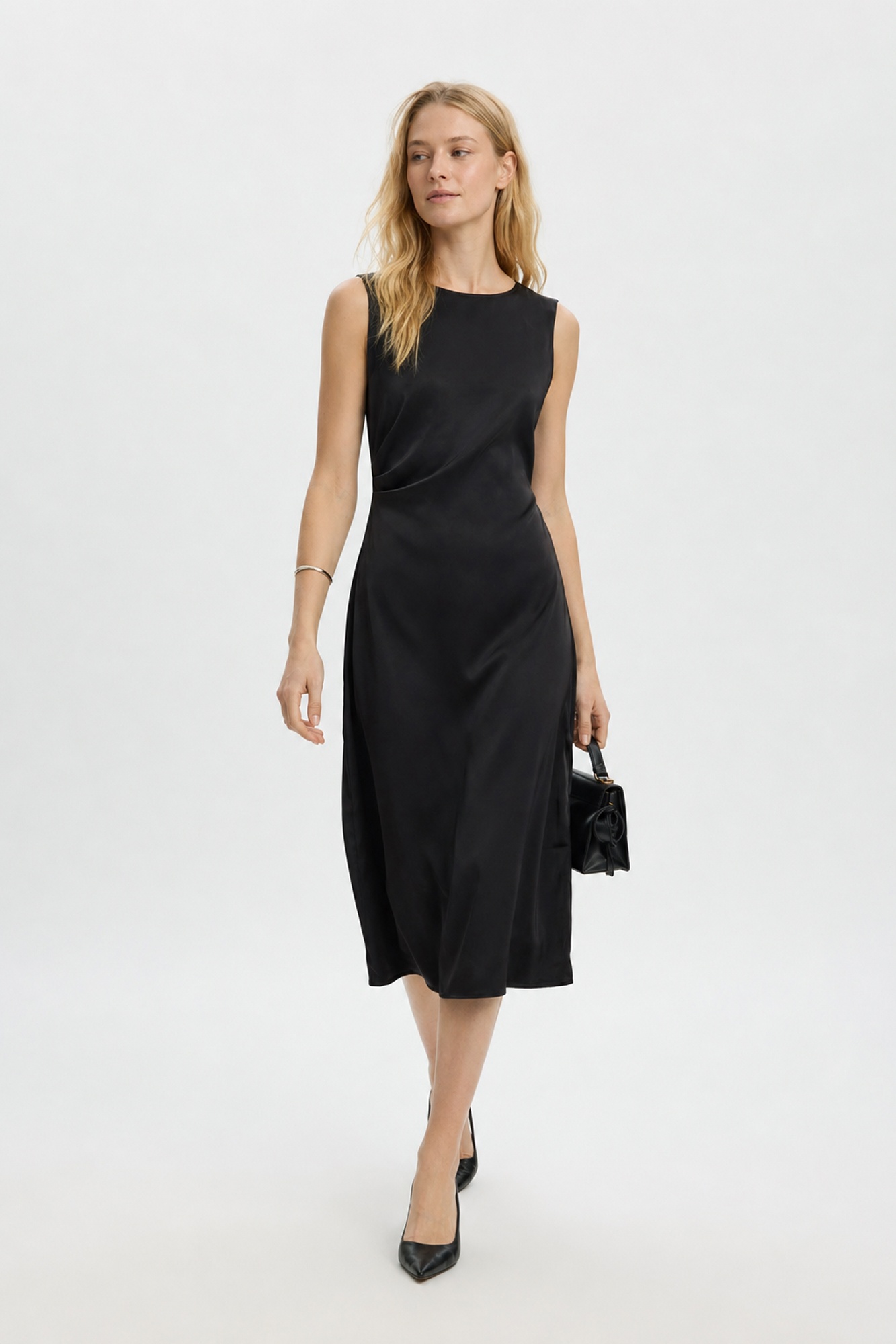 Selected Vestido midi sin mangas