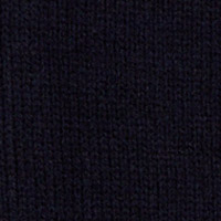 Cortefiel Aran wool shawl neck jumper Navy