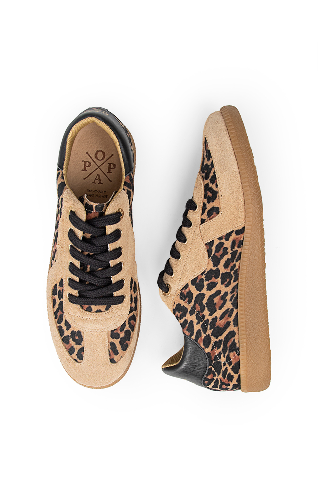 Ténis Imperial Leopardo Preto Sapatilhas para Mulher Cortefiel