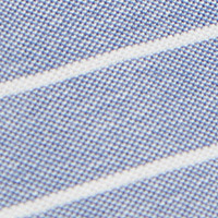 Cortefiel Striped short-sleeved Oxford polo shirt Royal blue