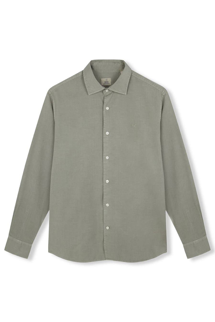 Camisa twill liso tencel algodón Camisas de hombre Cortefiel