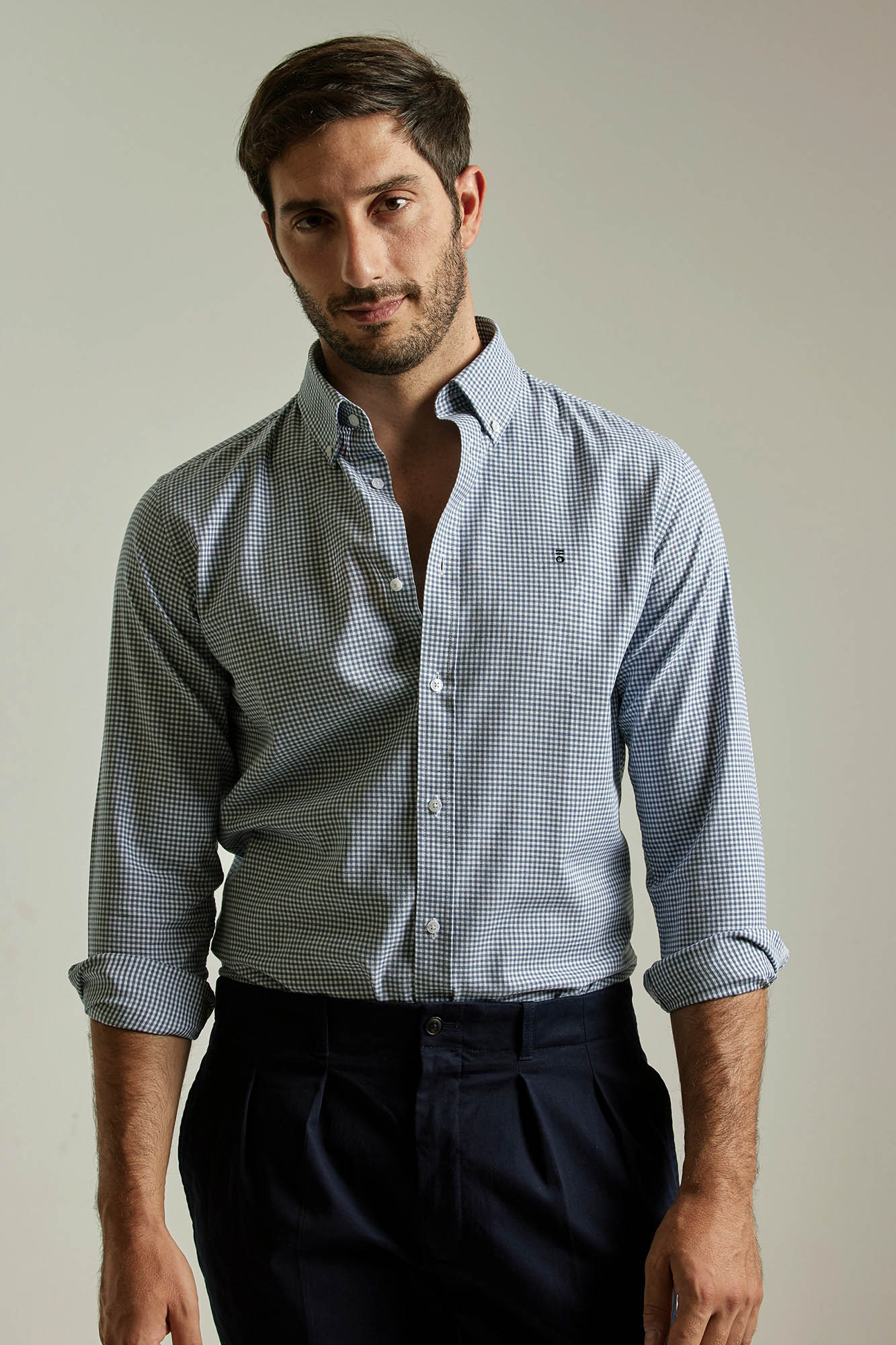 Camisa twill xadrez inglês, Outlet Camisas de Homem