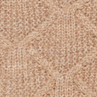 Cortefiel Wool Aran knit buttoned cardigan Beige